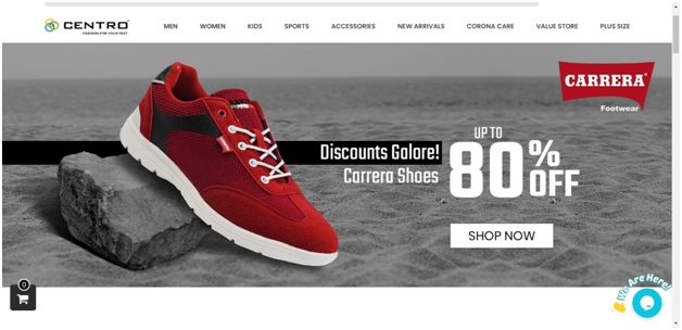centro footwear online